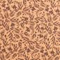 Preview: Baumwoll Druck Floral Blumen hellbraun