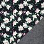 Preview: Isla schwarz, weiße Blumen