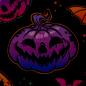 Preview: French Terry Halloween Kürbise