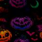 Preview: French Terry Halloween Kürbise