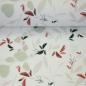 Preview: Jersey Berne Floral blätter weiß
