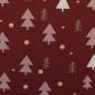 Preview: Baumwolle Bäume auf Bordeaux