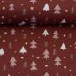 Preview: Baumwolle Bäume auf Bordeaux