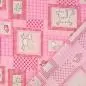 Preview: Baumwoll Druck Tiere rosa