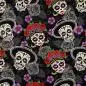 Preview: Popeline Druck Skulls