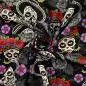 Preview: Popeline Druck Skulls