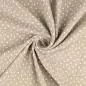 Preview: Musselin Double Gauze - Sterne - taupe