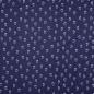 Preview: Musselin navy Fußabdruck - weiss