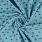 Preview: Musselin blau Punkte Muster
