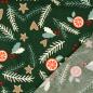 Preview: Baumwolle  mit Weihnachten-Motiv Farbe Grün
