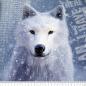 Preview: XXL Panel Snow Wolf 150 cm x 200cm Hellblau