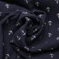 Preview: Musselin navy - Anker weiss