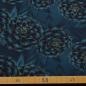 Preview: Jersey Madita Floral Blumen klein petrol/schwarz