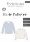 Preview: Papierschnittmuster Basic-Pullover Damen