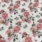 Preview: Double Gauze Musselin Rosen auf Weiss