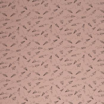 Musselin Jeron altrosa Papierflieger