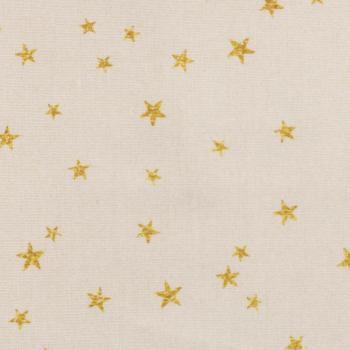 Baumwoll Druck Weihnachten Creme/Gold