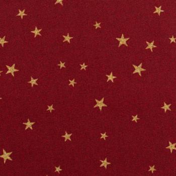 Baumwoll Druck Weihnachten Rot/Gold