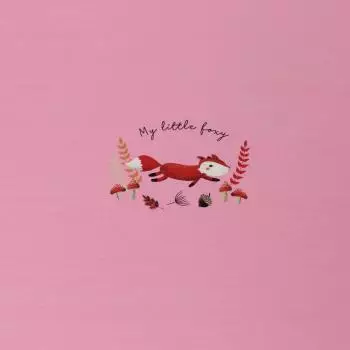 Jersey Panel, My little Foxy by Christiane Zielinski - Fuchs laufend, bunt