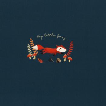Jersey Panel, My little Foxy by Christiane Zielinski - Fuchs laufend, bunt