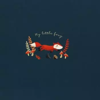 Jersey Panel, My little Foxy by Christiane Zielinski - Fuchs laufend, bunt