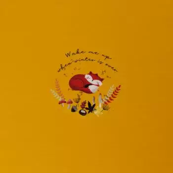 Jersey Panel, My little Foxy by Christiane Zielinski - Fuchs schlafend, bunt