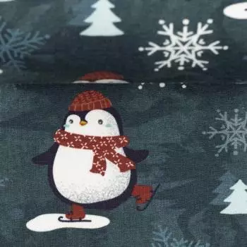 Sweat angeraut - My little Penguin dunkelpetrol