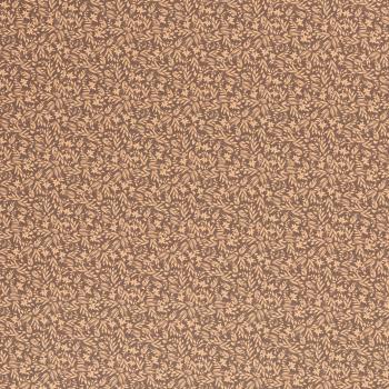 Baumwoll Druck Floral Blumen braun
