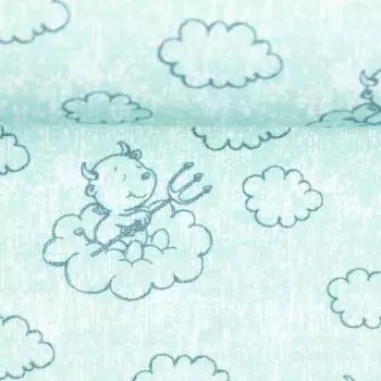 Jersey Heavenly Friends by Steinbeck Teufel - Wolken hellmint