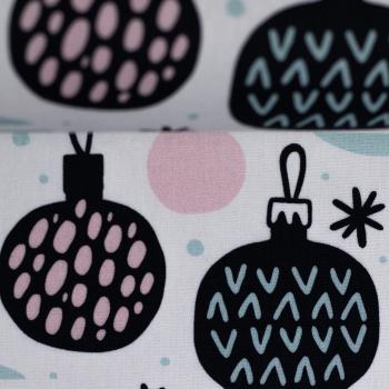 Baumwolle Noel Weihnachtsbaumkugeln auf Weiß