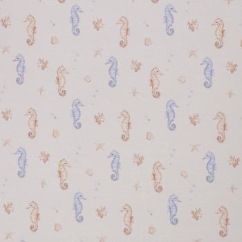 Jersey Küstenliebe Seepferdchen beige/blau