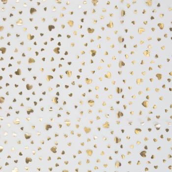 Tüll Twinkle Herzen weiss/gold