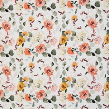 Jersey Berne Floral Blumen weiß