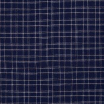 Flanell navy weiß karo klein