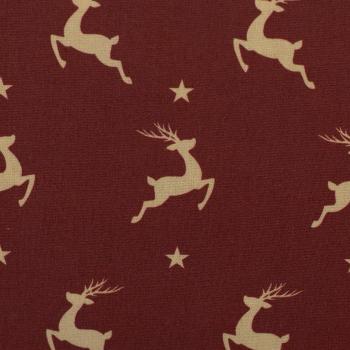 Baumwolle Rentiere auf Bordeaux