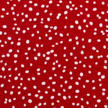 Canvas Stoff Wiebke weiße Punkte auf Rot