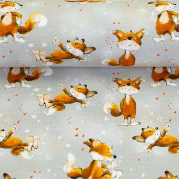 Preview: Jersey Lathi Füchse auf hellgrau