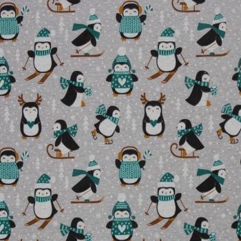 Leah Pinguine grün, hellgrau melliert