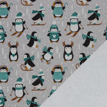 Leah Pinguine grün, hellgrau melliert