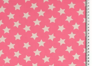 Jersey Motiv Sterne groß - Rosa