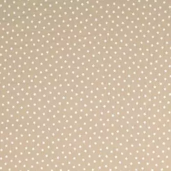 Musselin Double Gauze - Sterne - taupe