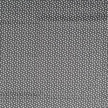 Baumwoll Druck Herzen schwarz