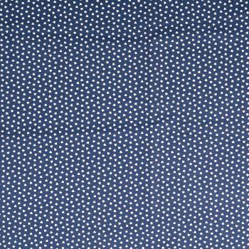 Baumwoll Druck Herzen Navy