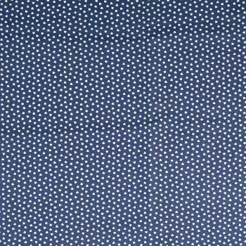 Baumwoll Druck Herzen Navy
