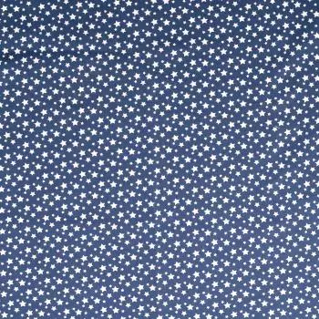 Baumwoll Druck Sterne navy