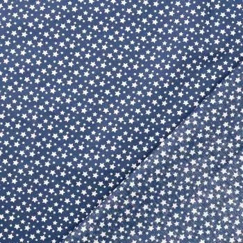 Baumwoll Druck Sterne navy