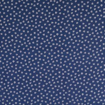 Baumwoll Druck Anker navy