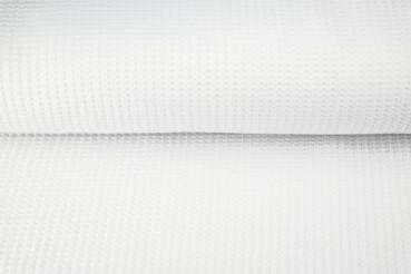 Waffel Jersey Uni weiss