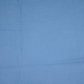 Musselin Double Gauze - Uni - blau