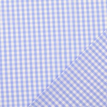 Baumwolle Webware Vichy Karo hellblau